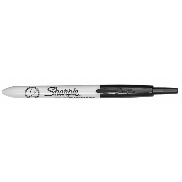Permanent Marker, Ultra Fine Tip Black PK2