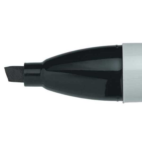Permanent Marker, Chisel Tip Black PK12