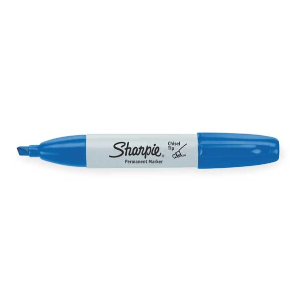 Permanent Marker, Chisel Tip Blue PK12