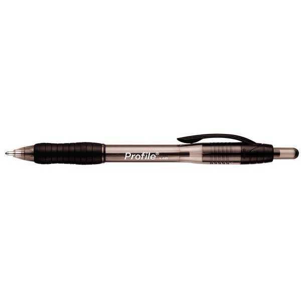 Retractable Ballpoint Pen, 1.4 mm, Black PK12
