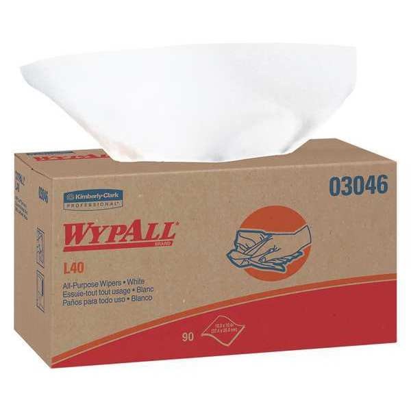 Dry Wipe, White, Pop Up Box, Double Recreped (DRC), 9 PK, 90 Wipes, 10 in x 10-3/4 in