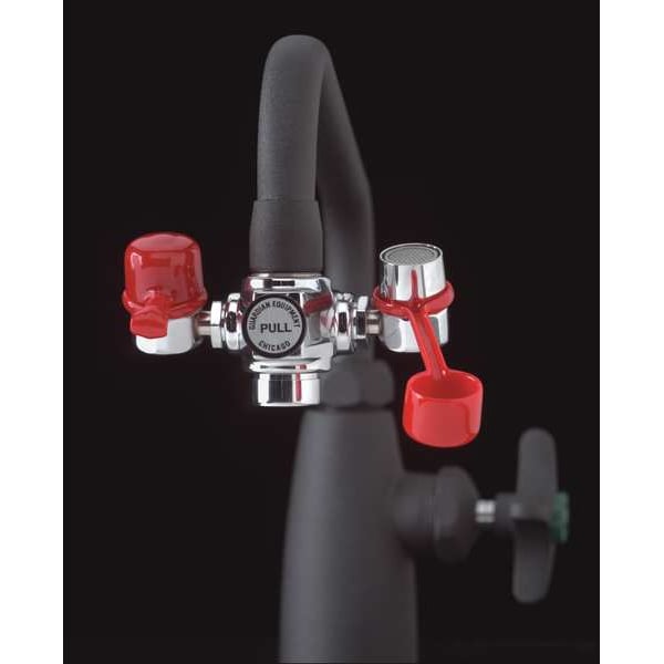 Faucet Mounted Eyewash Station, No Bowl, Brass Valve, Chrome Plated Brass Spray Head