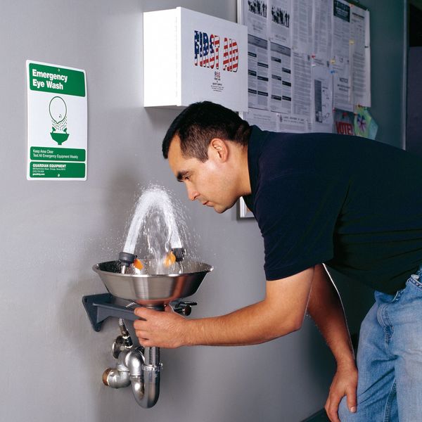 Wall Mounted Eyewash Station Stainless Steel