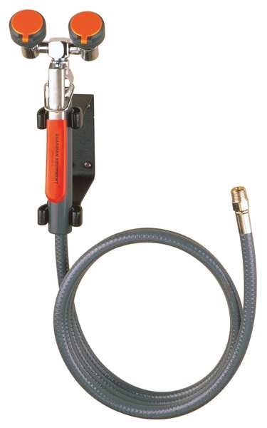 Dual Head Drench Hose, Wall Mount, 8 ft.