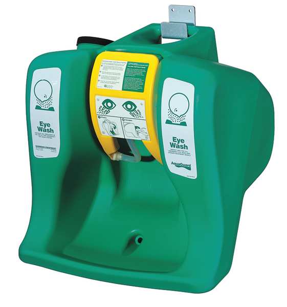 Aqua-Guard Eyewash Station, Gravity-Fed, 16 gal Capacity, Portable
