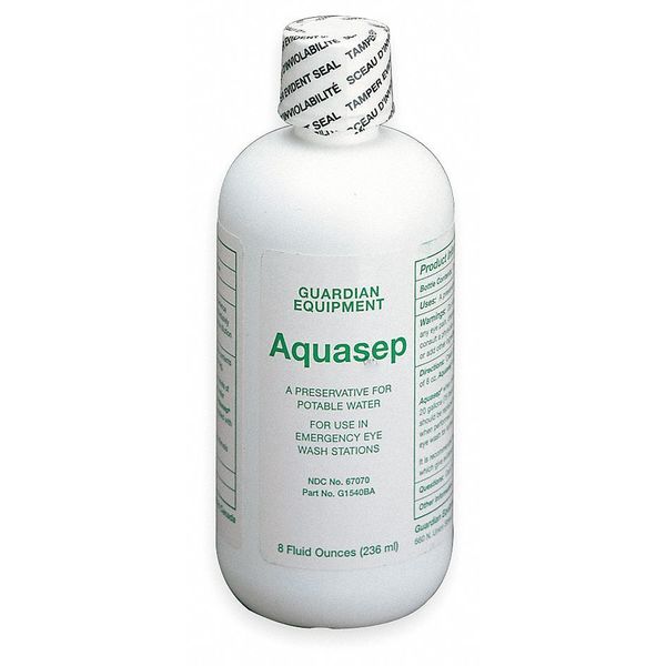 Aquasep Eyewash Preservative, 8 oz, For Use With Portable Eyewash Stations