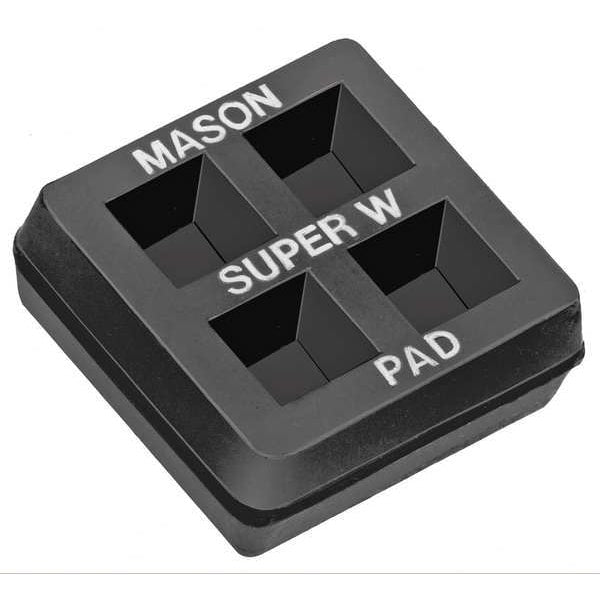 Vibration Iso Pad, 2x2x3/4 In, PK2