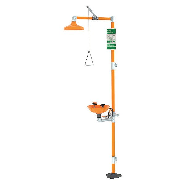 Drench Shower with Face/Eyewash, Plastic