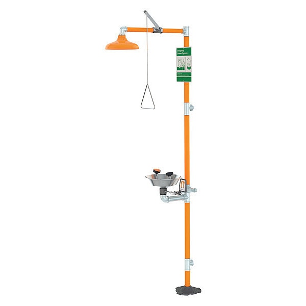 Drench Shower With Face/Eyewash, 16 In. W