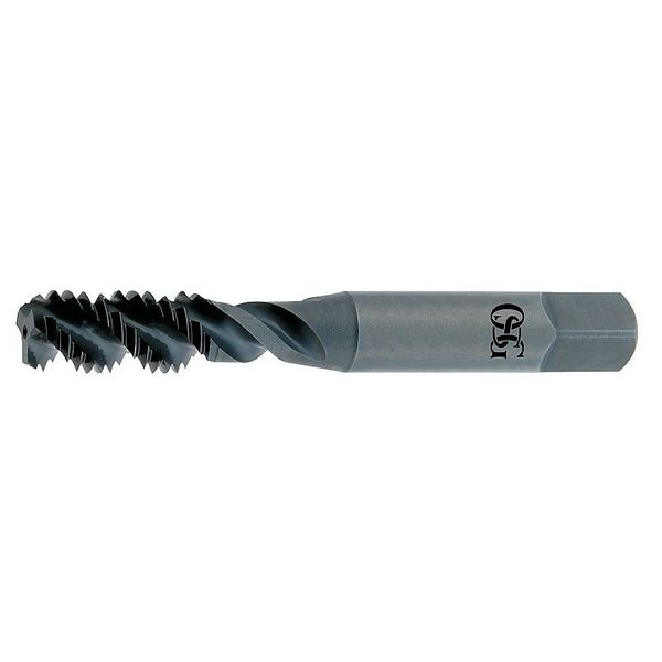 Spiral Flute Tap, M6-1.00, Bottoming, Metric Coarse, 3 Flutes, TiN