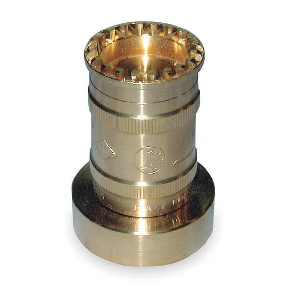 Fire Hose Nozzle, 1-1/2 In., Brass