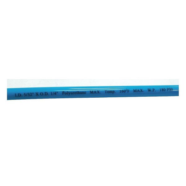 Tubing, 1/4 In OD, 50 Ft L, Light Blue
