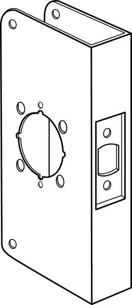 Door Reinforcer, H 9 x W 4 3/4 In