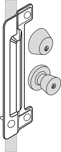 Universal Latch Guard, Aluminum, Steel, 11-3/4