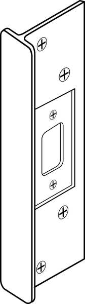 Door Latch Guard, Aluminum, Aluminum, 6