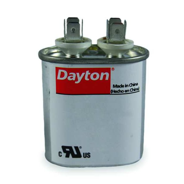 Motor Run Capacitor, Oval, 370V AC, 4 mfd, 2 13/16 in Overall H