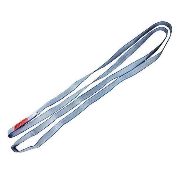 Web Sling, Endless - Type 5, 10 ft L, 2 in W, Polyester, Gray