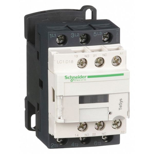 IEC Magnetic Contactor, 3 Poles, 480 V AC, 18 A, Reversing: No
