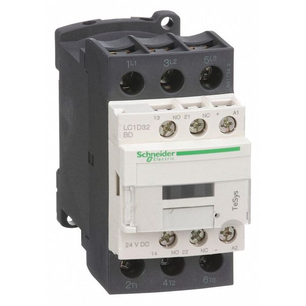 IEC Magnetic Contactor, 3 Poles, 24 V DC, 32 A, Reversing: No