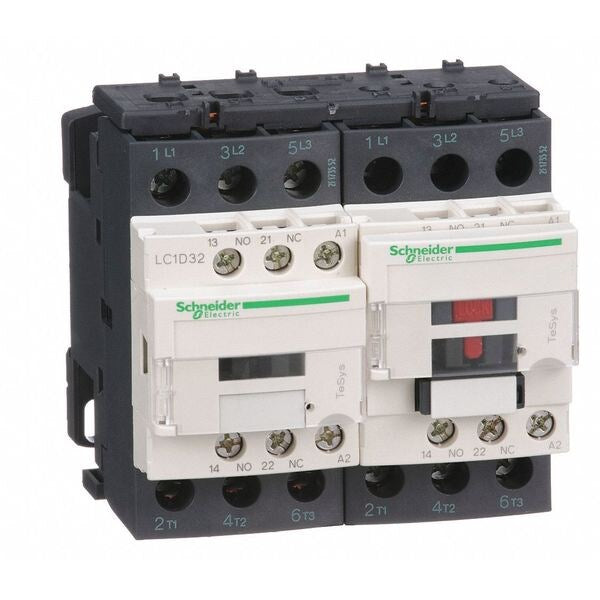 IEC Magnetic Contactor, 3 Poles, 120 V AC, 32 A, Reversing: Yes