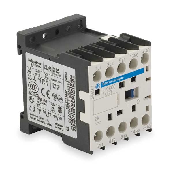 IEC Mini Magnetic Contactor, 3 Poles, 24 V DC, 9 A, Reversing: No