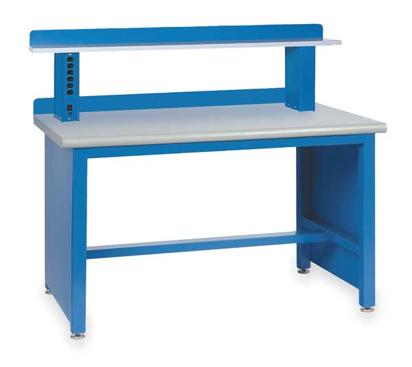 Workbench, Laminate, 60 in W, 35 1/4 in Height, 1,000 lb, Panel