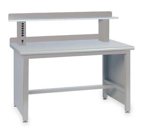 Workbench, Laminate, 60 in W, 35 1/4 in Height, 1,000 lb, Panel
