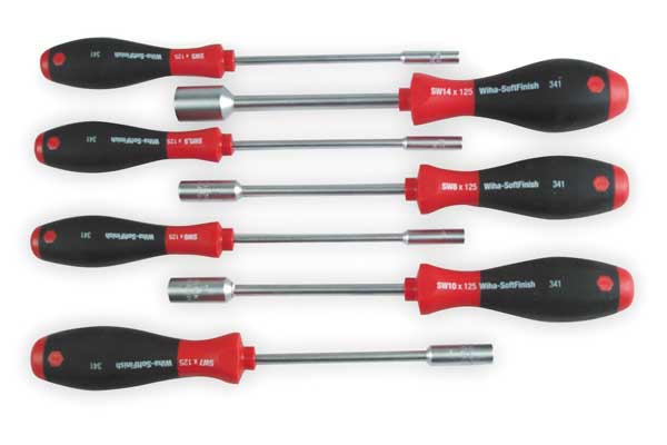 Nut Driver Set, Metric, Solid, 7 pcs.