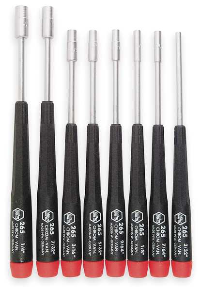 Precision Nut Driver Set, 8 Pieces, SAE