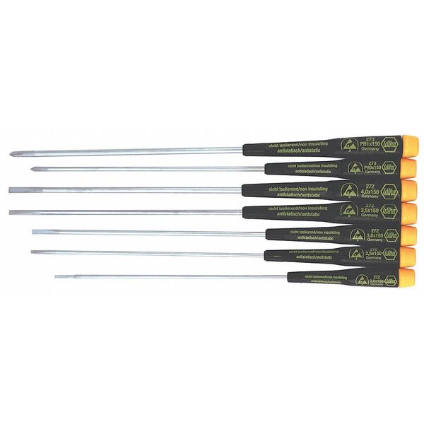 ESD Precision Screwdriver Set, Sl/Ph, 7pcs