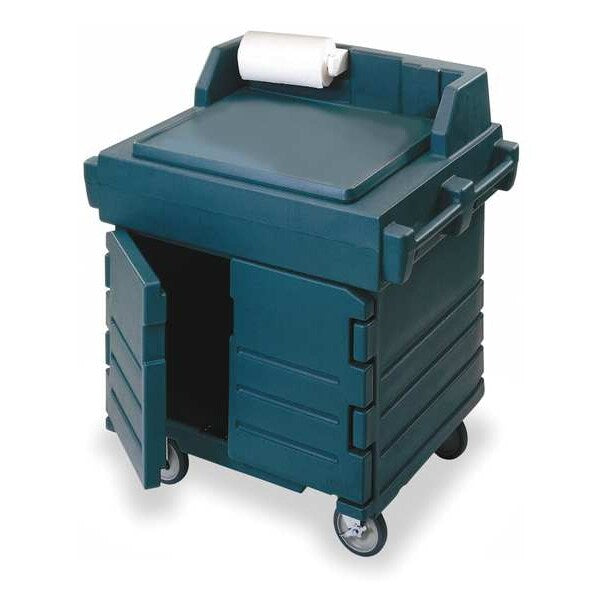 Workstation, Poly, Green, 46x42 1/2x47 In