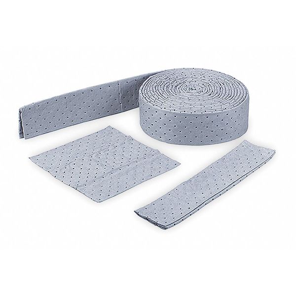 Sorbents, 7 gal/pk, Universal Absorbed, Gray, Polypropylene