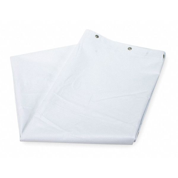 Shower Curtain, Polyurethane Coated Polyester, White, 108 in W