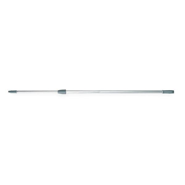 96 in Threaded Telescoping Pole, Silver, Aluminum/Plastic