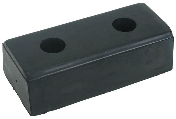 Dock Bumper, 10x2-3/4x4-1/2 In, Rubber, PK4