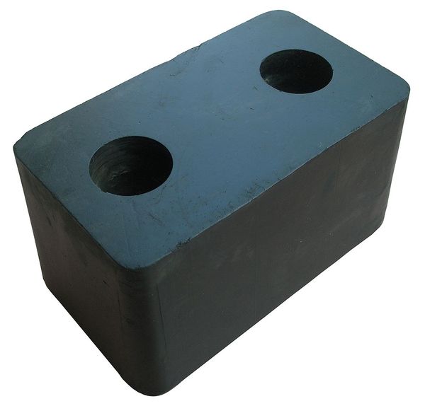 Trailer/Crane Dock Bumper, Rubber, PK2