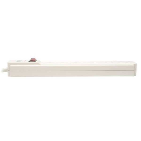 Surge Protector Strip, 6 Outlet, Gray