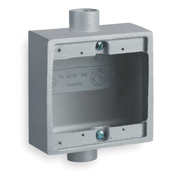 Weatherproof Box, 2Inlet, Malleable Iron