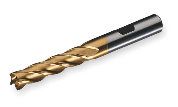 4-Flute Cobalt 8% Square Single End Multi-Flute CenterCut CTD HGC-4C-TN TiN 7/8x7/8x3-1/2x5-3/4