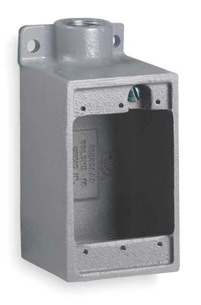 Weatherproof Box, 28cu. in, Malleable Iron