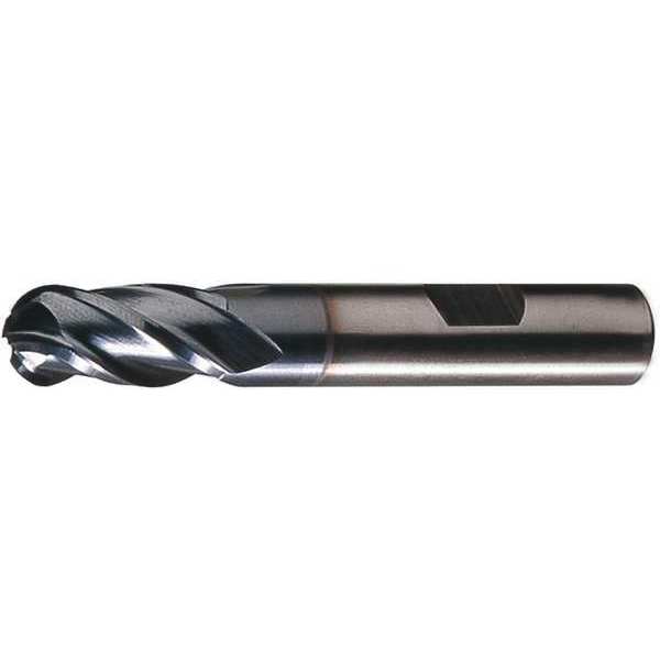 4-Flute Cobalt 8% Ball Nose Single End CenterCut Finisher CTD HGC-4B-TC TiCN 5/8x5/8x1-5/8x3-3/4