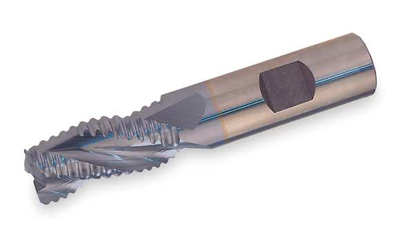 4-Flute Cobalt 8% Fine Square Single Roughing End Mill Cleveland RG6-TC TiCN 1/2x1/2x1-1/4x3-1/4