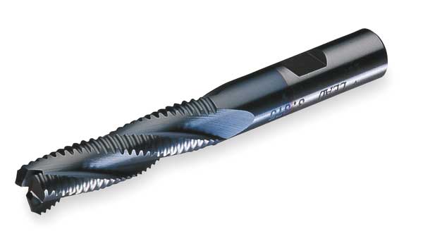 4-Flute Cobalt 8% Coarse Square Single Roughing End Mill Cleveland RG8-TC TiCN 1/2x1/2x2x4