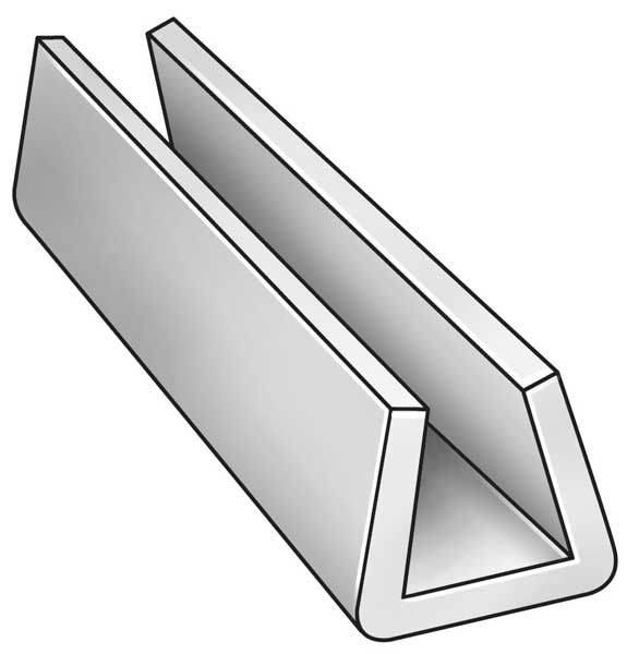 White UHMW Polyethylene Snap On Conveyor Guide Rail 10 ft L