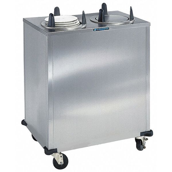 Non Heated 2-Stack Plate Dispenser Cabinet; Fits Plates 6-5/8