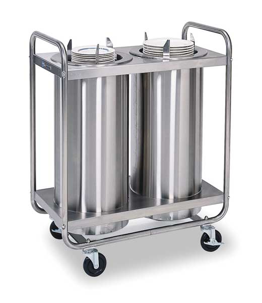 Adjustable Non-Heated 2-Stack Plate Dispenser;Fits Plates 8-3/4