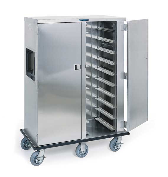 Stainless Steel Premier Series 10 Tray Delivery Cart; 1 Tray per Ledge