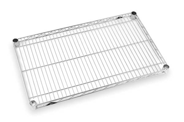 Wire Shelf, Steel, 250 lb. Shelf Cap.