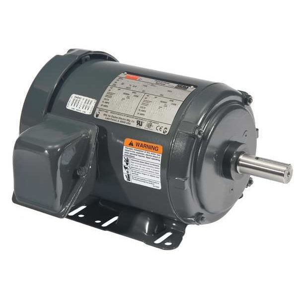 3-Phase General Purpose Motor, 1 1/2 HP, 143-5T/56HZ Frame, 208-230/460V AC Voltage