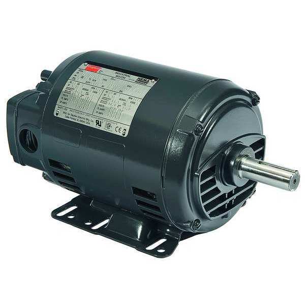 3-Phase General Purpose Motor, 1 HP, 143-5T/56HZ Frame, 230/460V AC Voltage, 1,165 Nameplate RPM